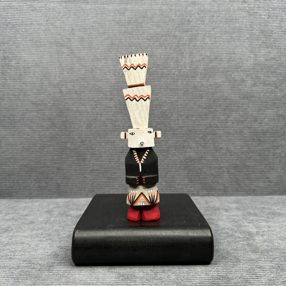 Vintage‎ Hand Carved Wooden Kachina Doll Shalako Folk Art Figurine 5.5 Inch